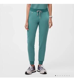 FIGS Technical Collection Drawstring Zamora Waist Jogger Scrubs Hydrogreen S